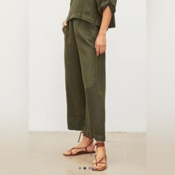 NEW Velvet by Graham & Spencer Linen Wide Leg Pants XL - Picture 1 of 6